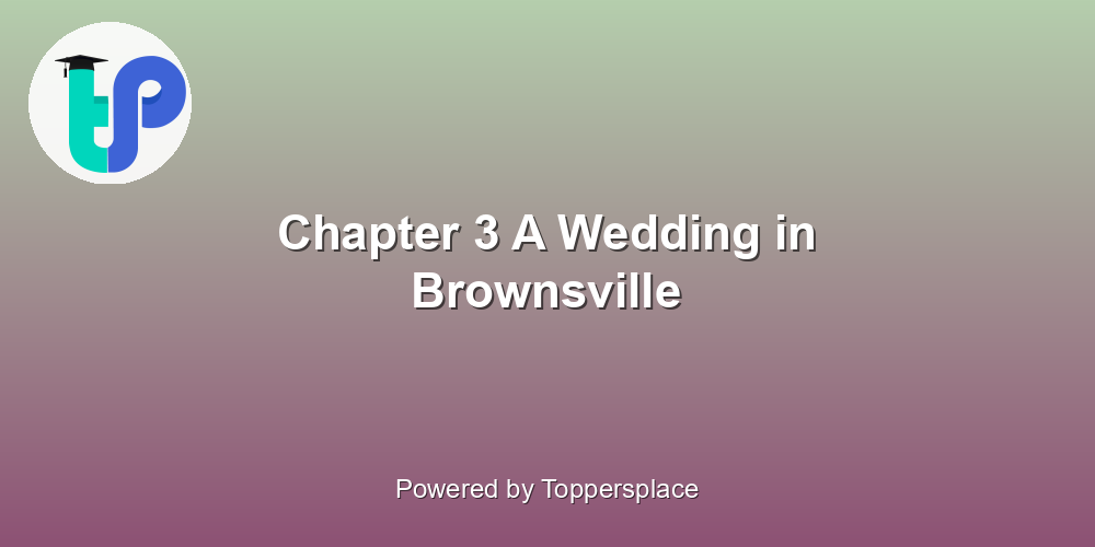Chapter 3 A Wedding in Brownsville