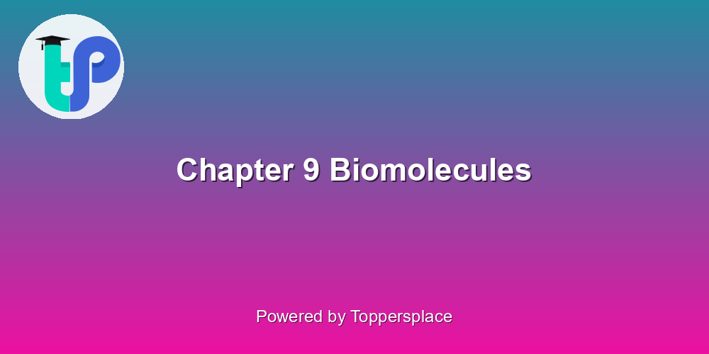 Chapter 9 Biomolecules