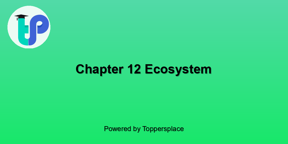 Chapter 12 Ecosystem