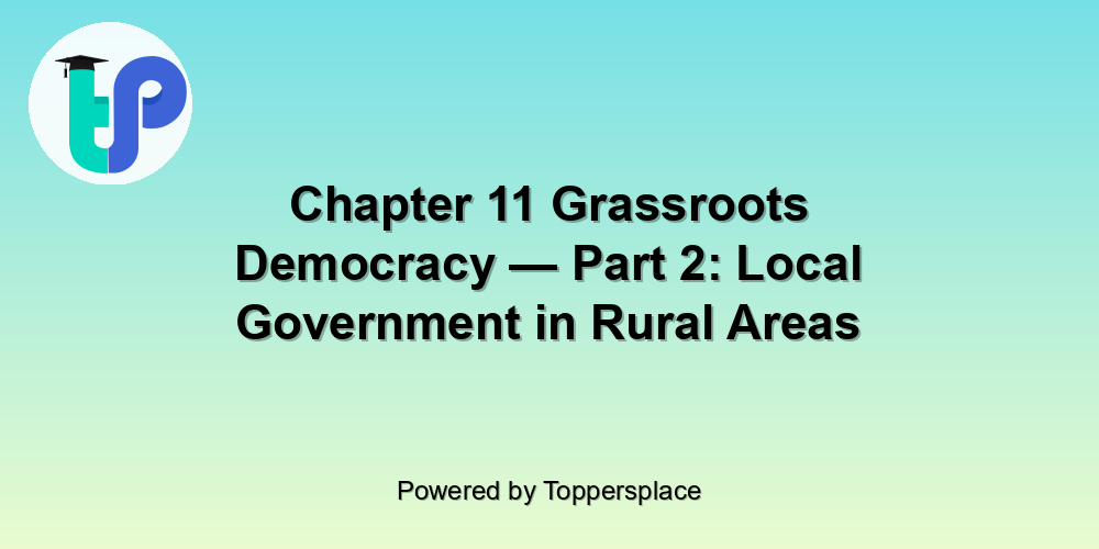Chapter 11 Grassroots Democracy — Part 2: Local Government in Rural Areas