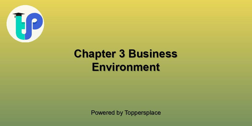 Chapter 3 Business Environment